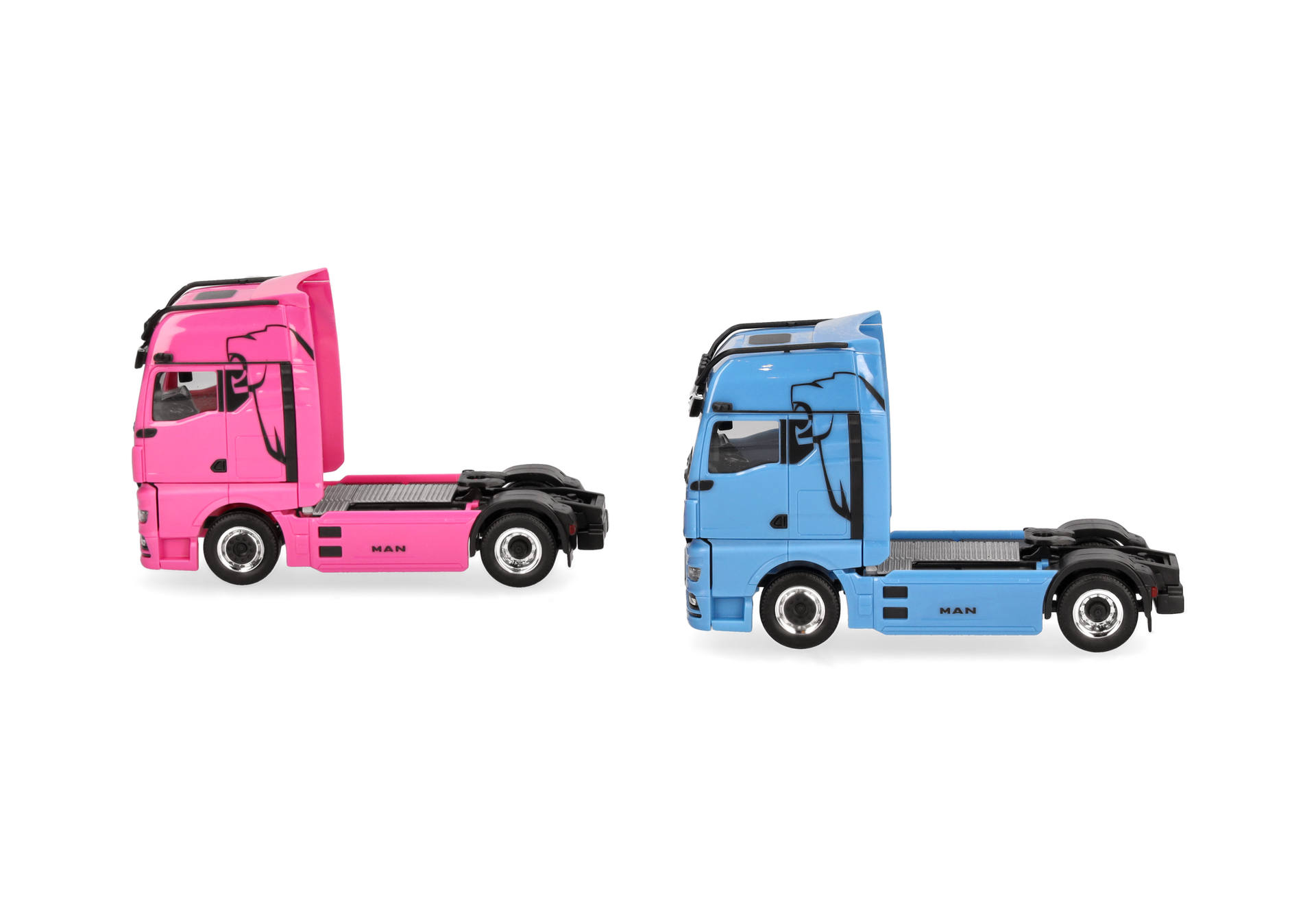 Set WOMAN & MAN eTGX GX Zugmaschinen, 2achs, hellblau und pink