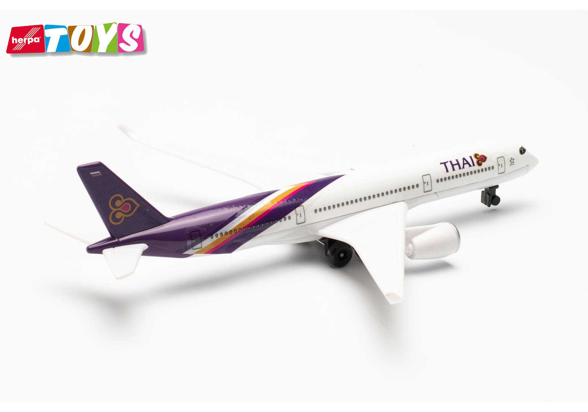 toy airplane, airplane model, purple livery, jet plane, white fuselage
