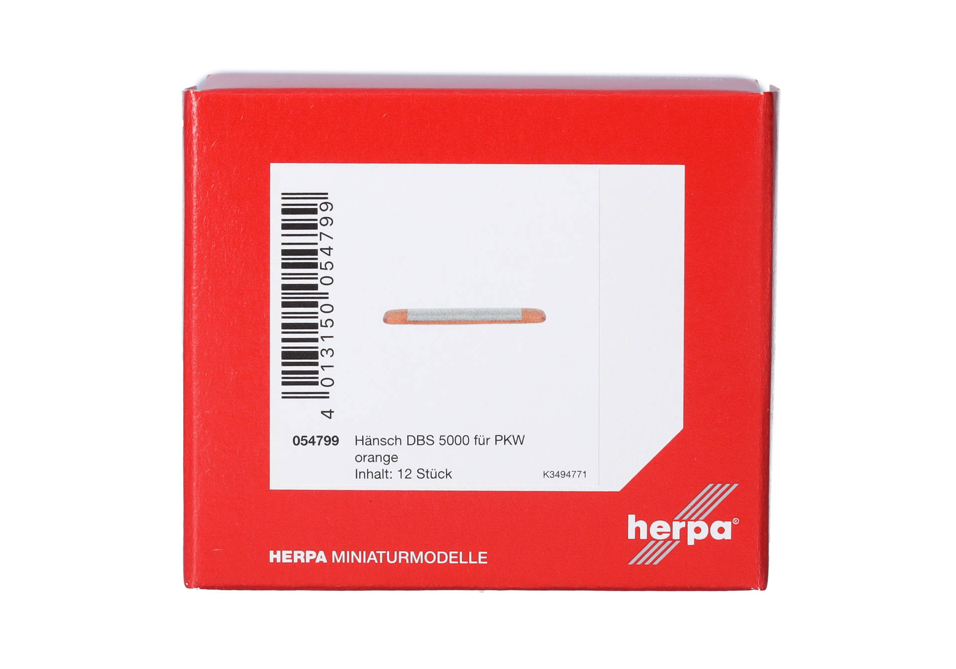 Zubehör: Hänsch DBS 5000 für PKW, orange transparent (12 Stück)