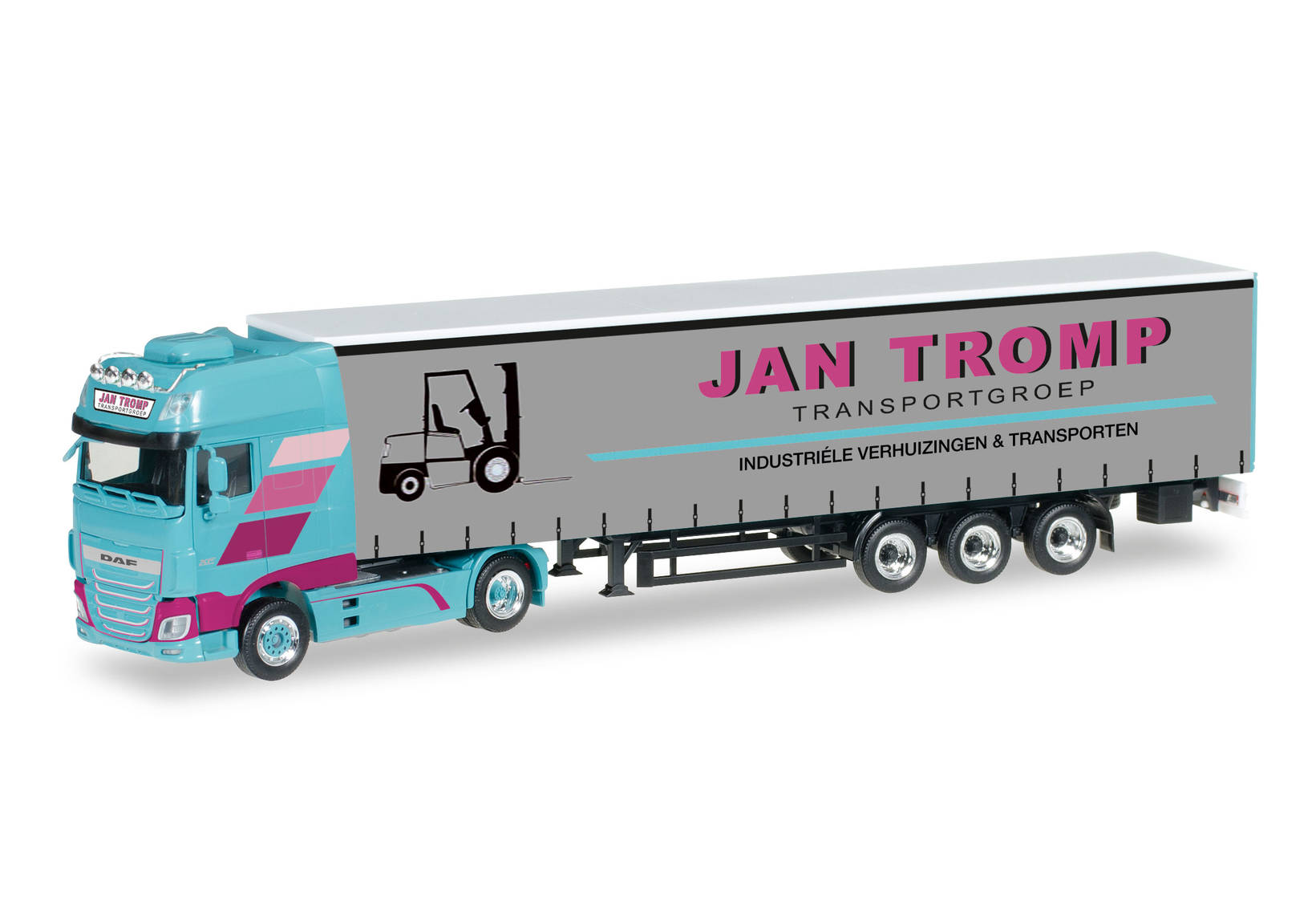 DAF XF SSC Euro 6 curtain canvas semitrailer "Jan Tromp (NL)