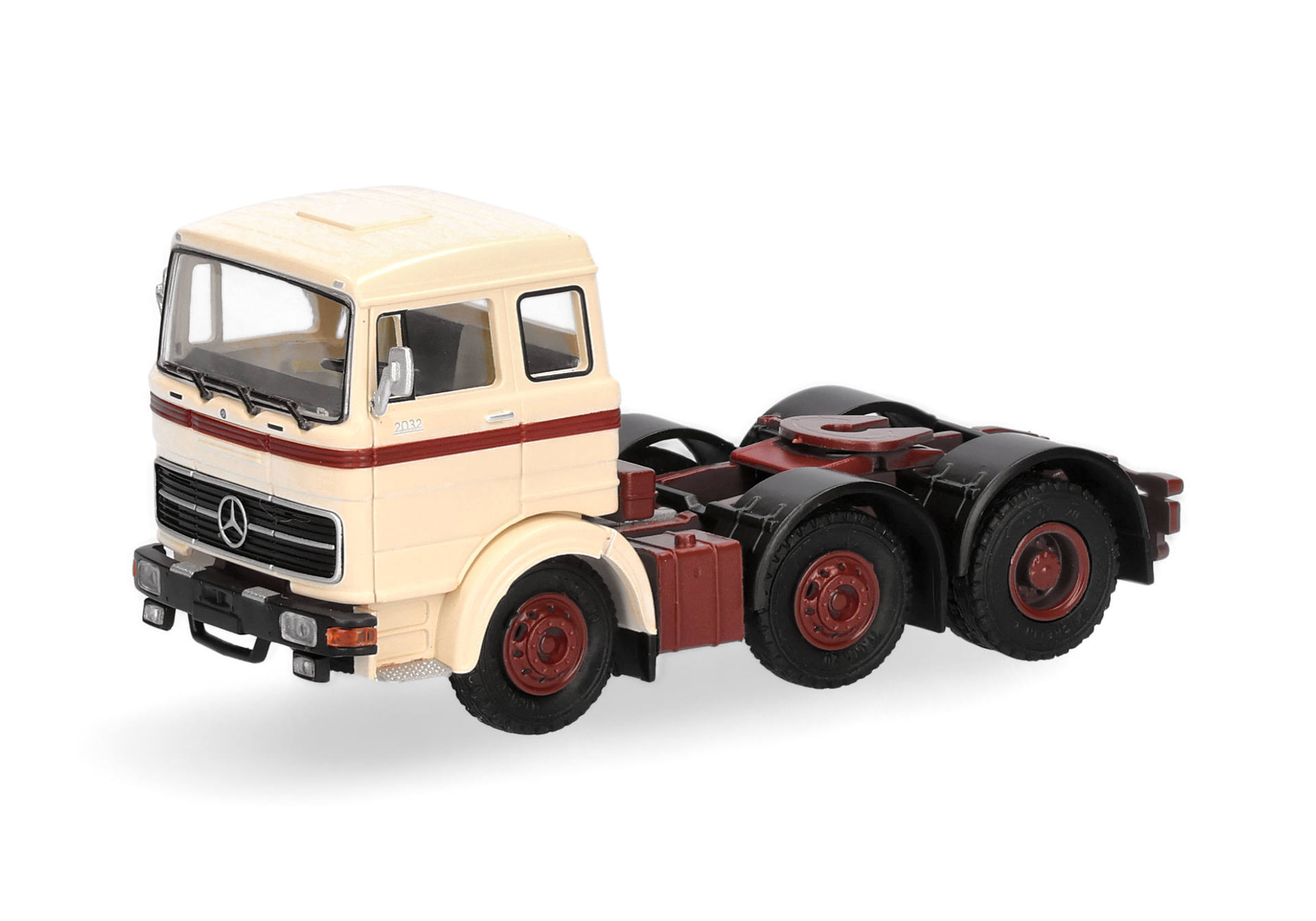 truck model, cab truck, six-wheeled, toy truck, Mercedes-Benz logo