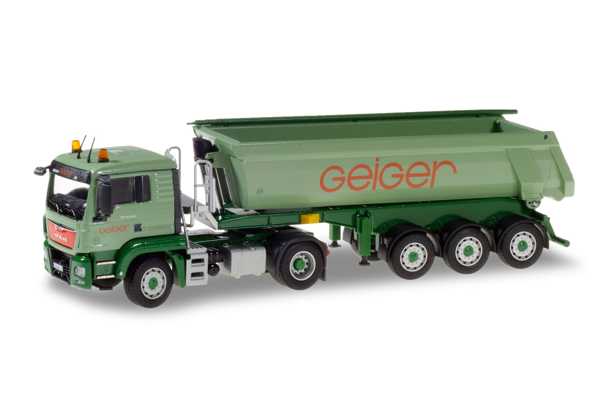 MAN TGS L dump semitrailer "Geiger"