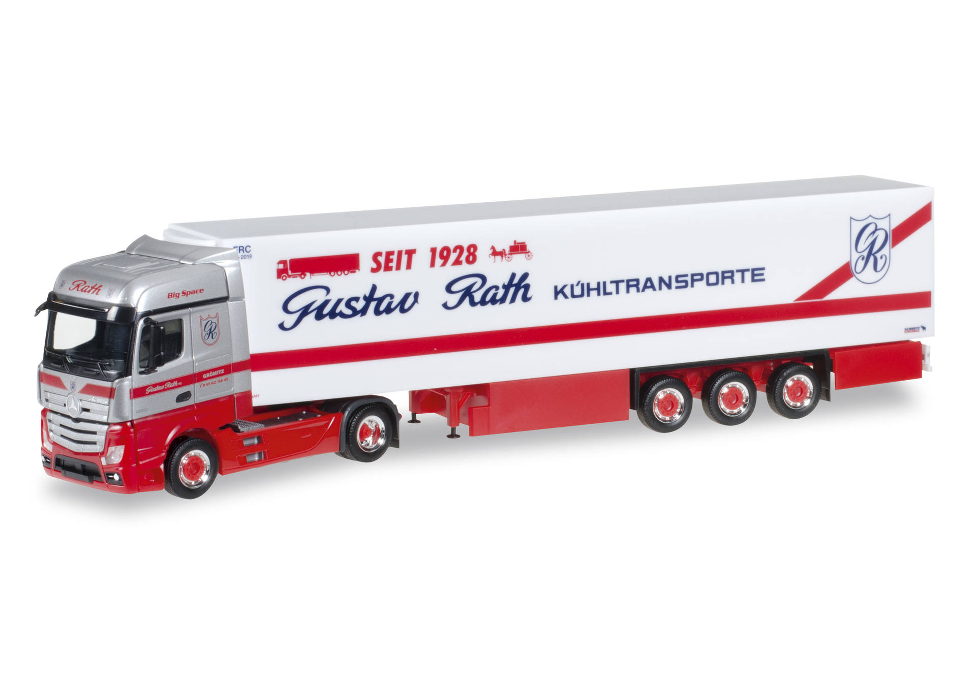 Mercedes-Benz Actros Bigspace refrigerated box semitrailer "Gustav Rath"