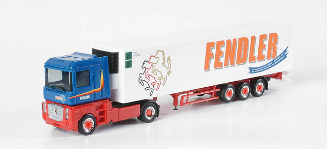 Renault Magnum refrigerated box semitrailer "Fendler"
