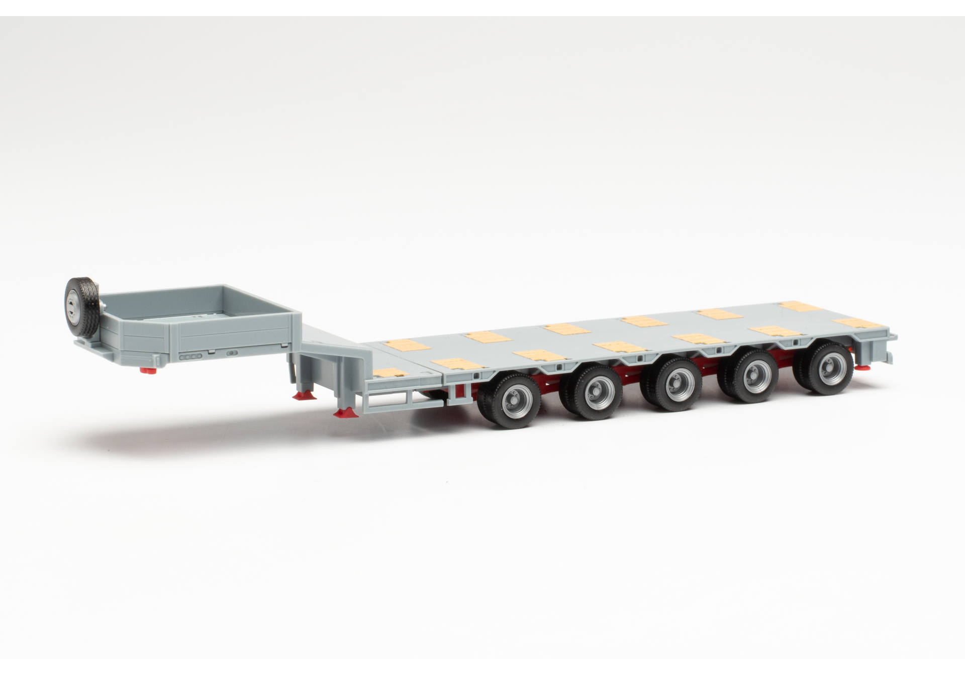 Semi low-loader semitrailer 5axles (Goldhofer), light grey