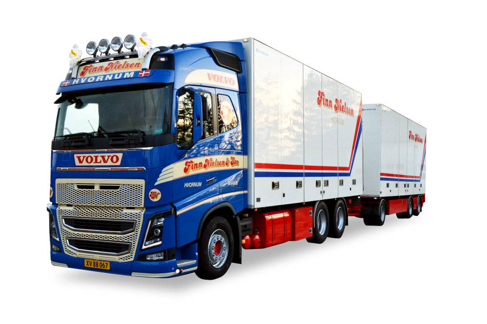 Volvo FH GL box trailer "Finn Nielsen & Son"