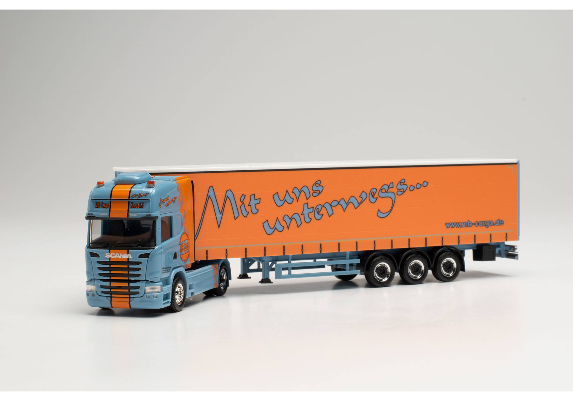 Scania R `13 TL Gardinenplanen-Sattelzug „MB Cargo“
