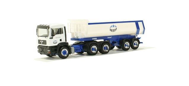 MAN TGA M dump semitrailer "Unirop"