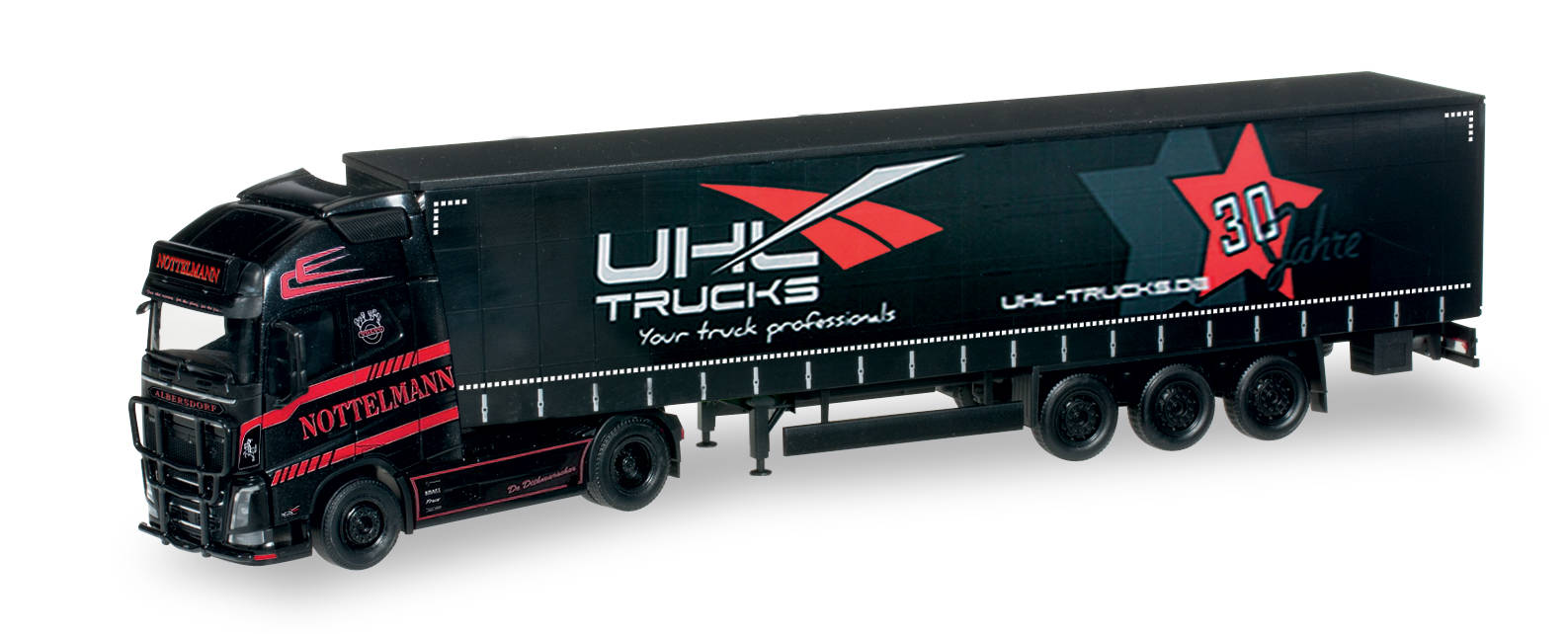 Volvo FH GL XL Gardinenplanen-Sattelzug "Nottelmann"