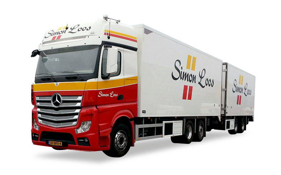 Mercedes-Benz Actros Bigspace refrigerated tandem trailer "Simon Loos"