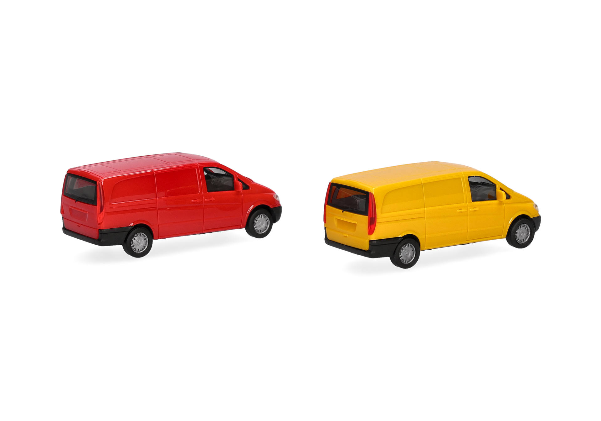 Herpa MiniKit: Mercedes-Benz Vito transporter, broom yellow/red