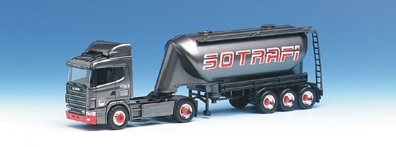 Scania 124 hl uddersilo saddle train 2a/3a