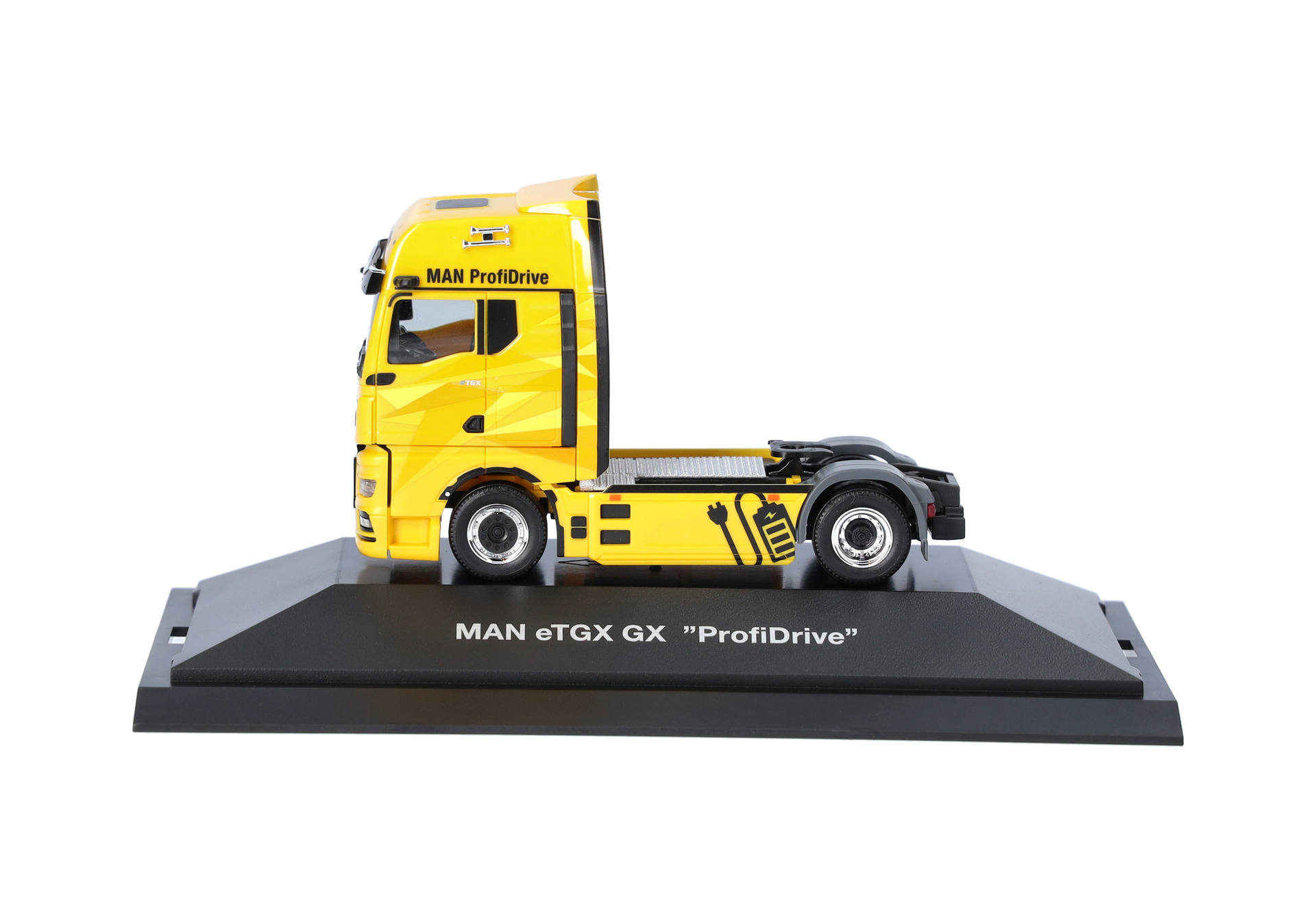 model truck, diecast, yellow cab, semi tractor, display model