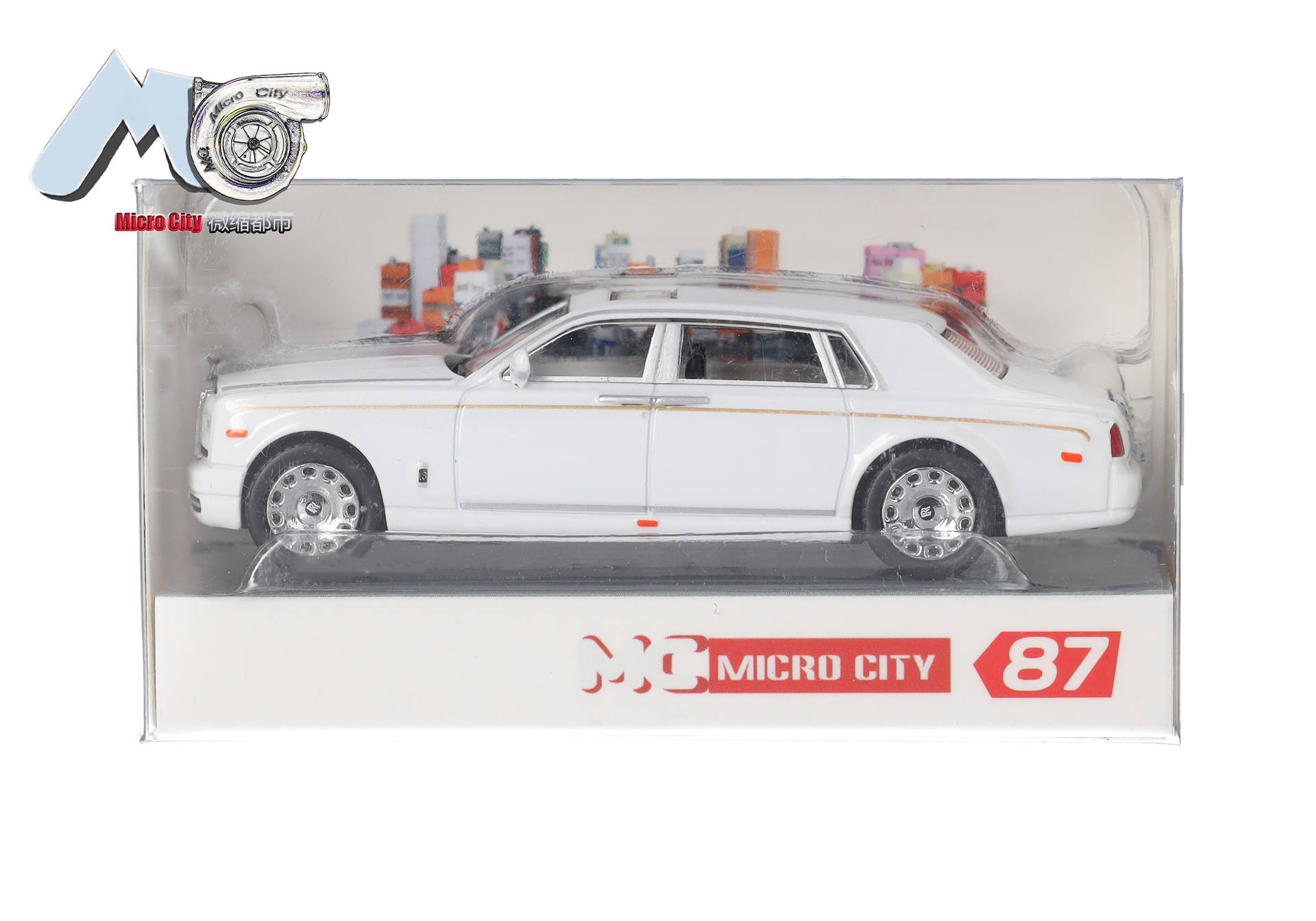 modellauto, weißes sedan, maßstab modell, luxusauto, Chromfelgen