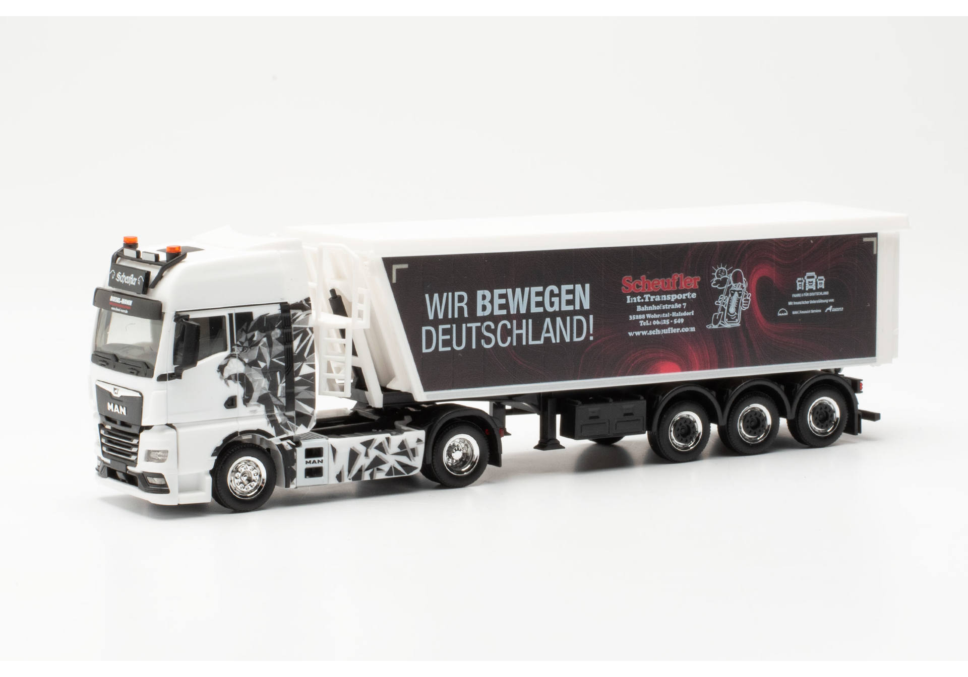 MAN TGX GX Stöffelliner-Sattelzug "Scheufler / Wir bewegen Deutschland" (Hessen/Wohratal)