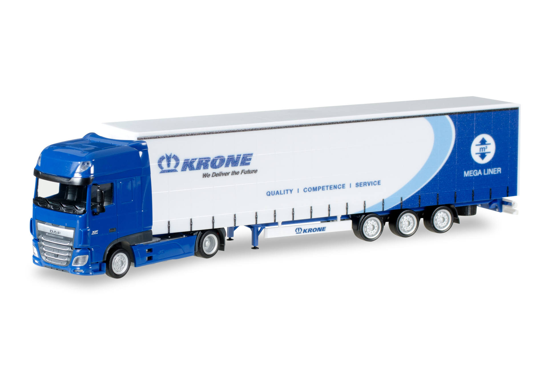 DAF XF SSC Gardinenplanen-Sattelzug "Krone"