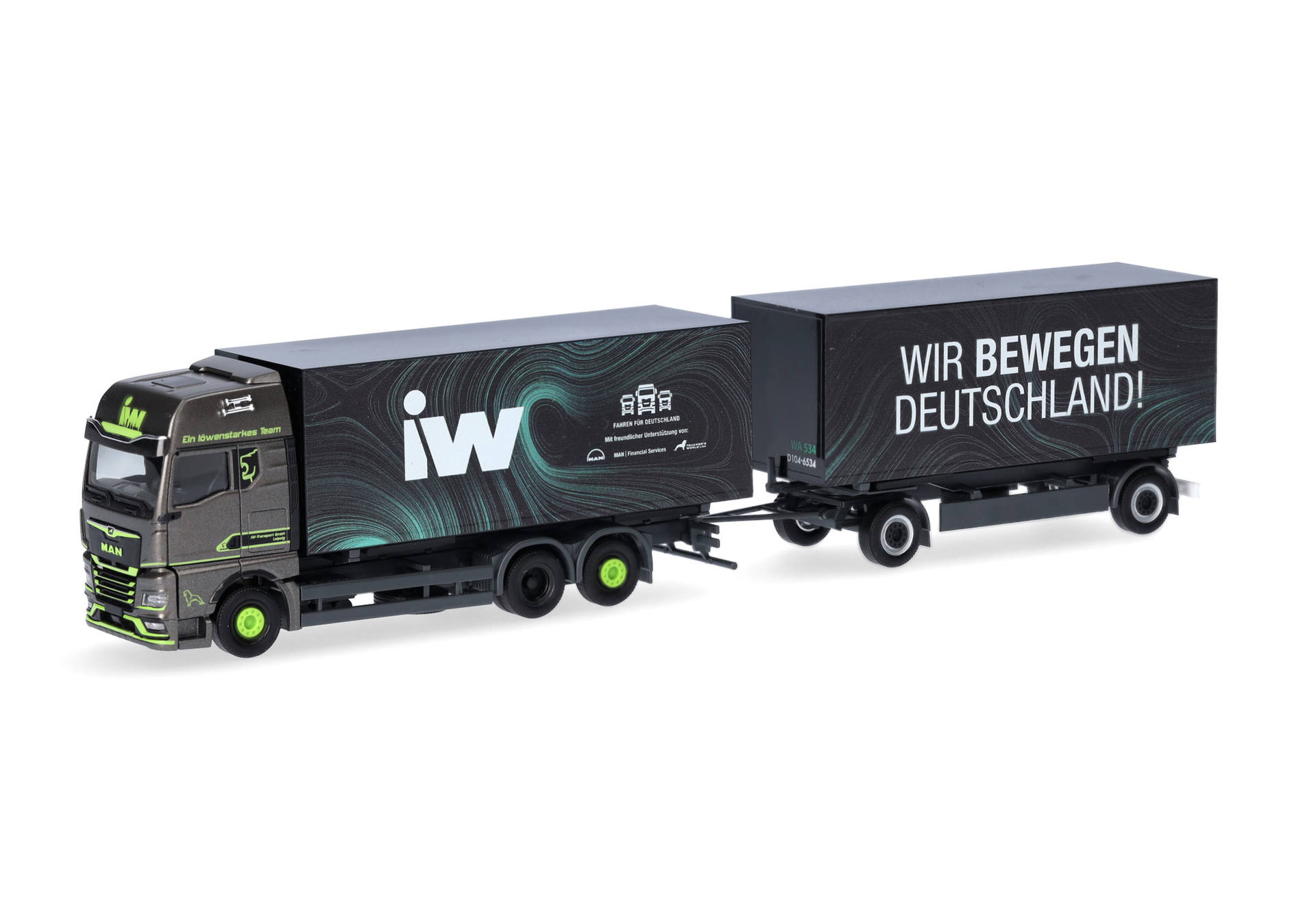 MAN TGX GX Wechselkoffer-Hängerzug "IW / Wir bewegen Deutschland" (Sachsen/Leipzig)