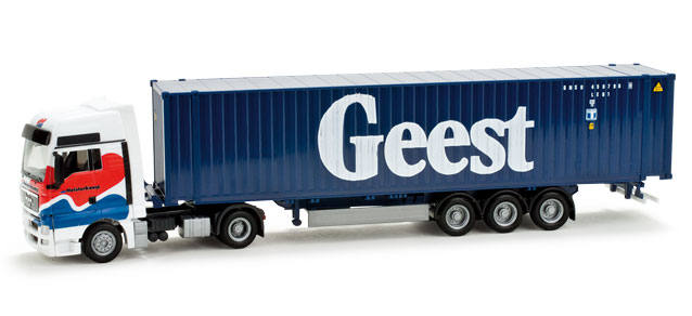 MAN TGX XXL container semitrailer "Geest"