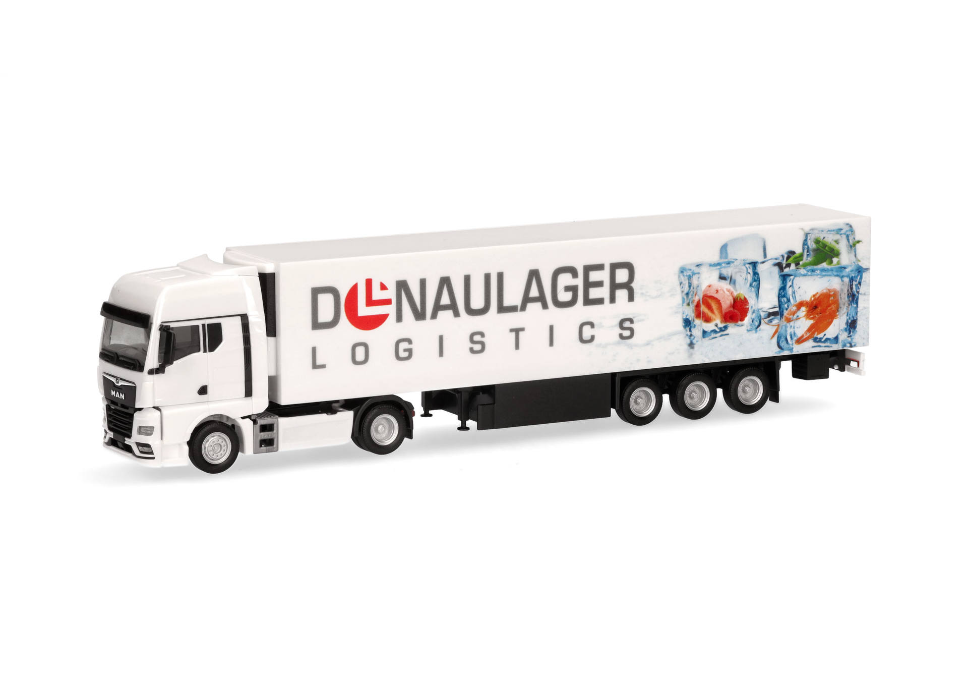 MAN TGX GX refrigerated box semitrailer "Donaulager Logistics/Eiswürfel" (Express)