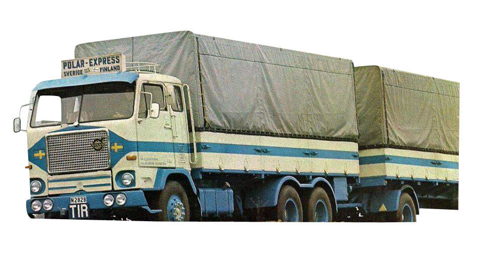 Volvo F88 canvas trailer "Polar Express"