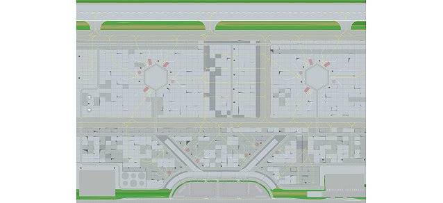 Ground foil for airport diorama