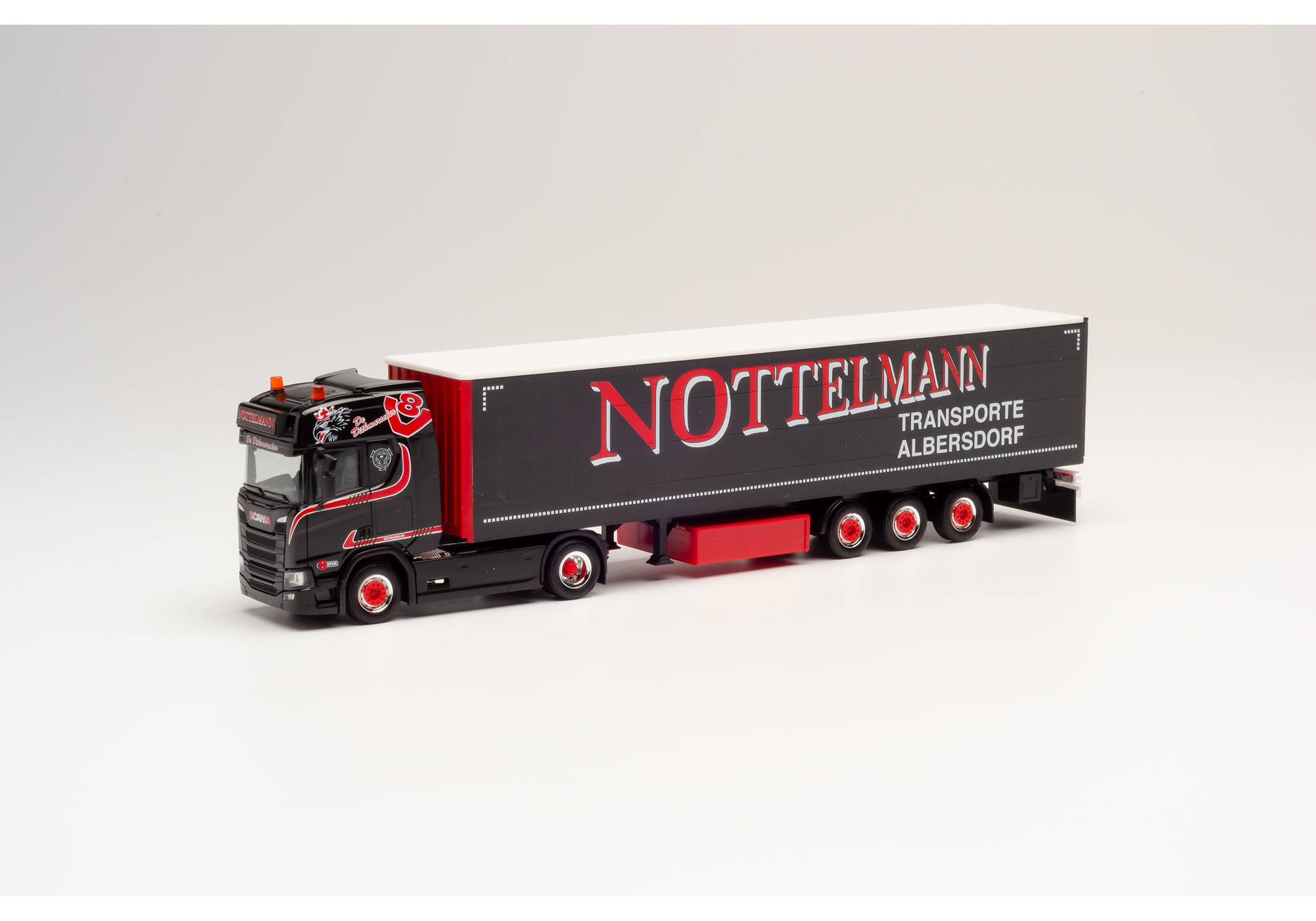 Scania CR 20 HD Gardinenplanen-Sattelzug „Nottelmann“ (Schleswig-Holstein / Albersdorf)