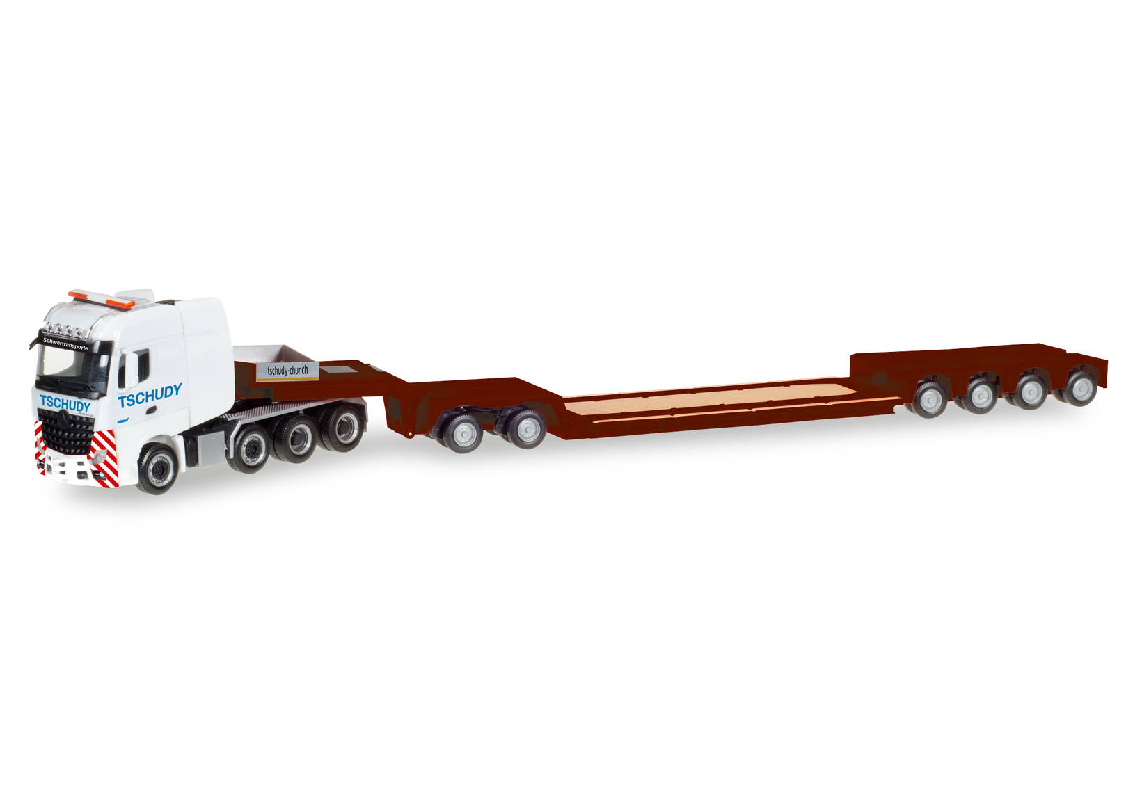 Mercedes-Benz Arocs Bigspace SLT Tieflade-Sattelzug "Tschudy AG" (CH)
