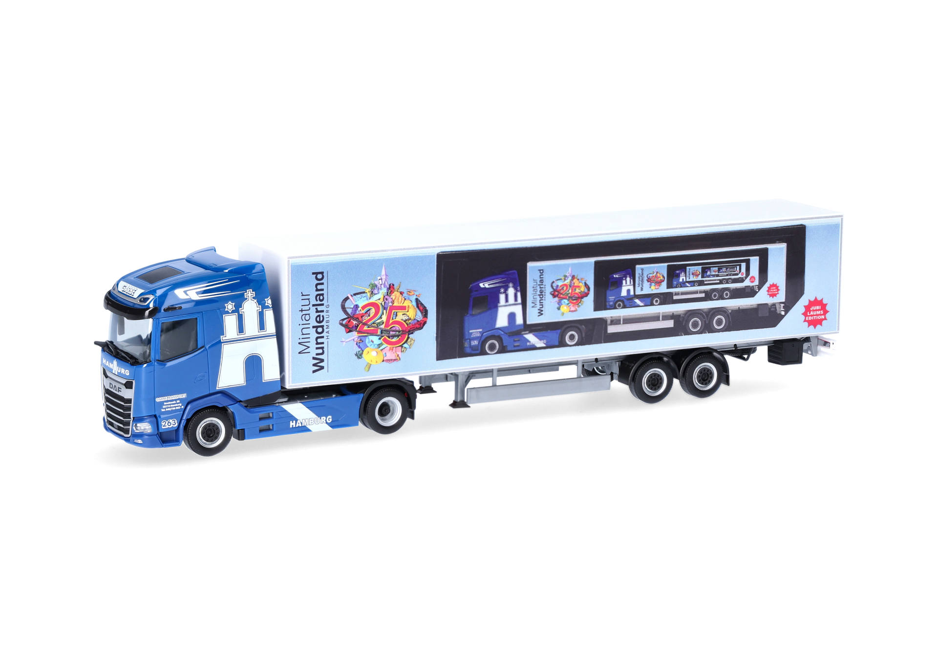 DAF XG box semitrailer truck "Garbe Transport GmbH"