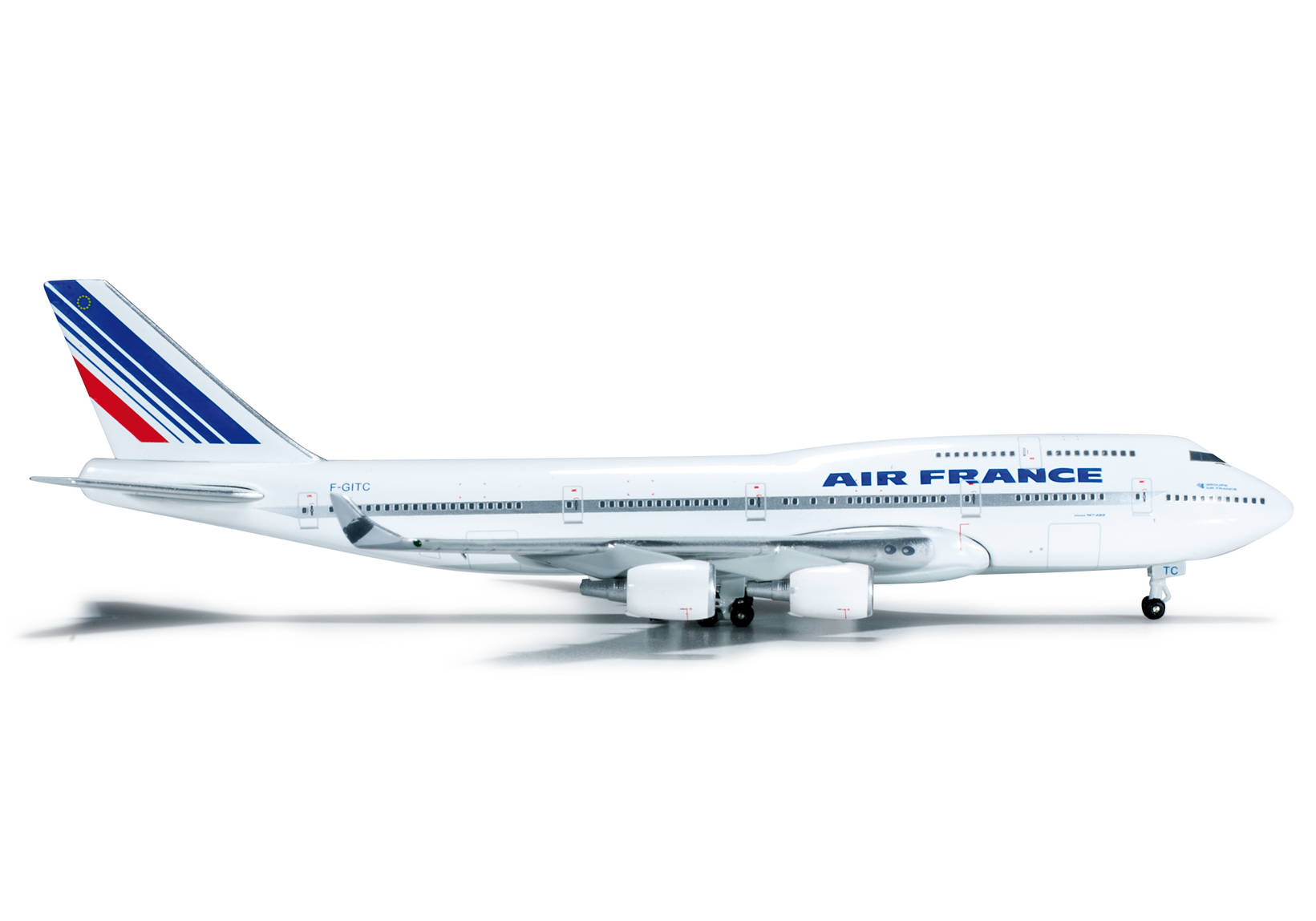 Air France B747-400 "Silver Cheatline Test Livery"