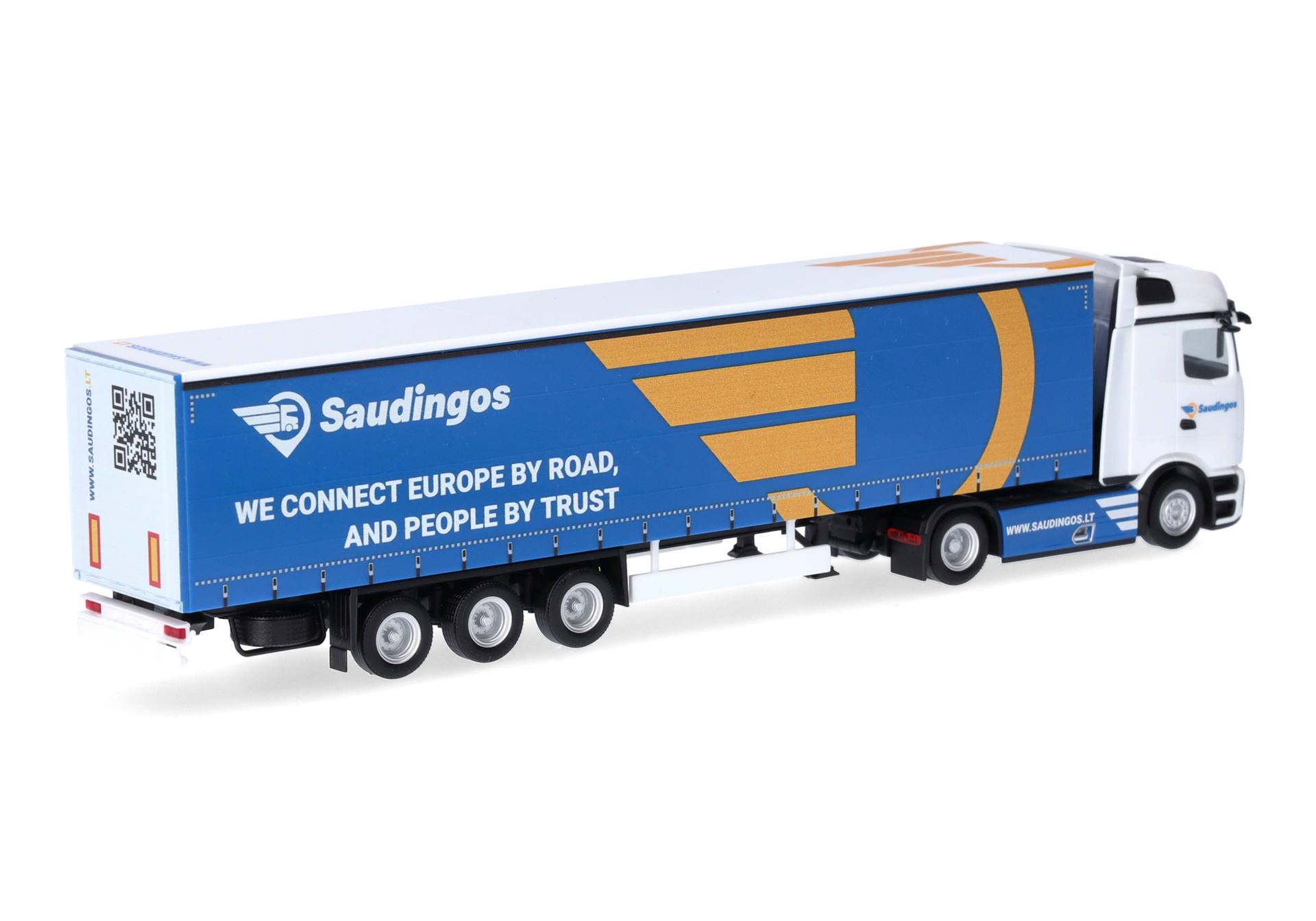 truck, trailer, blue trailer, shipping, logistics