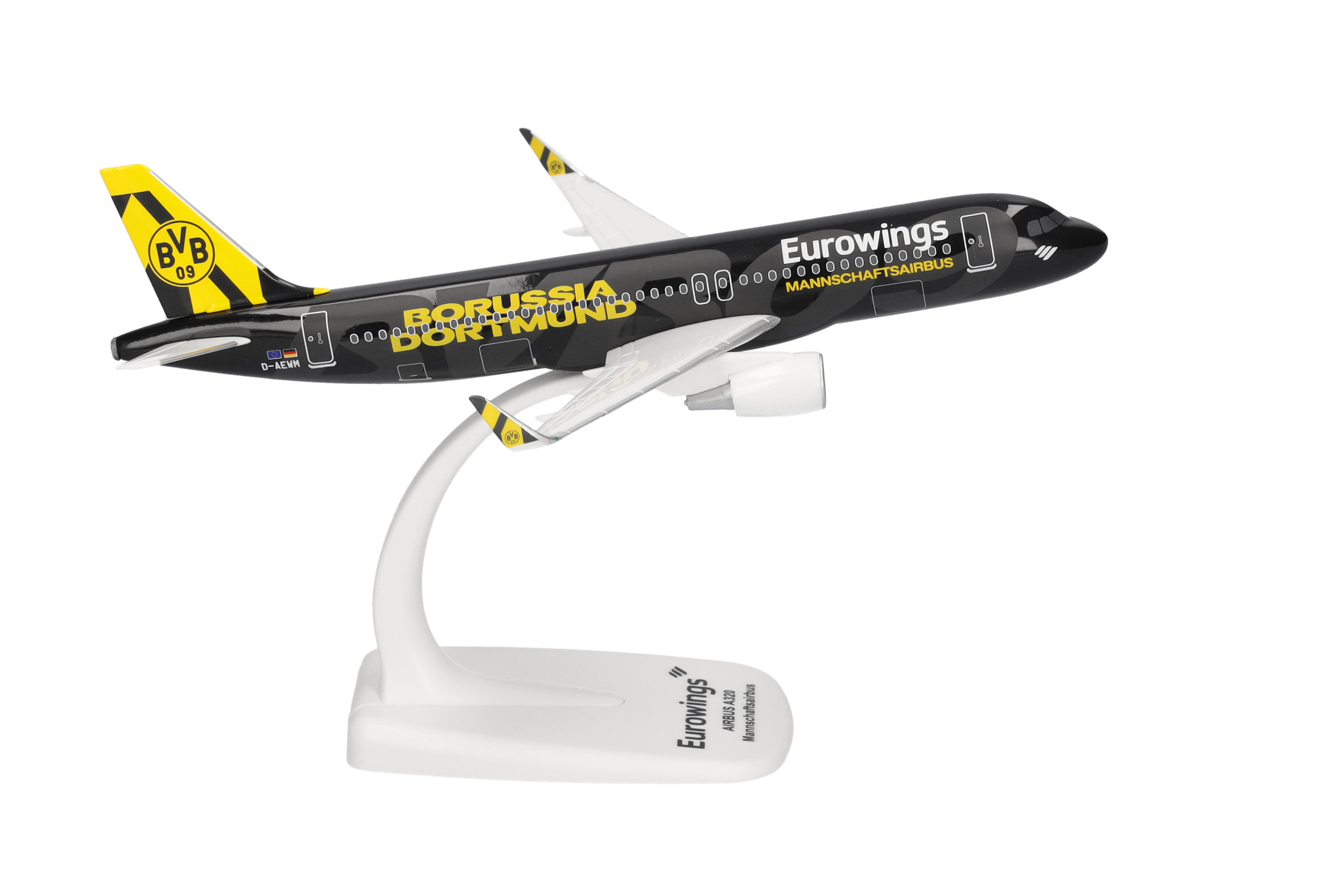 airplane, model, diecast, BVB, black-yellow