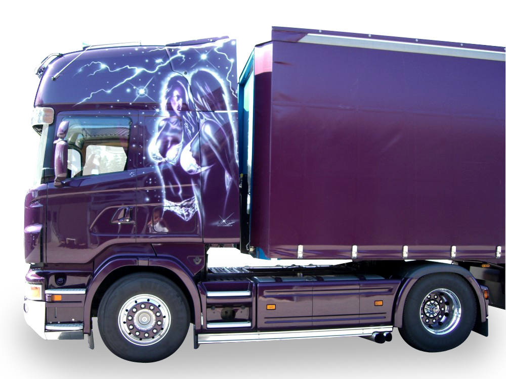 Scania R TL curtain canvas semitrailer "Stelzl"