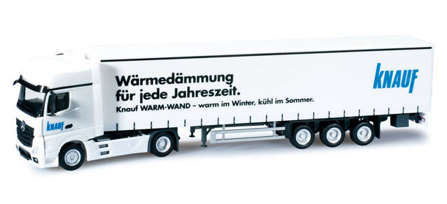 Mercedes-Benz Actros Gigaspace canvas semitrailer "Knauf"