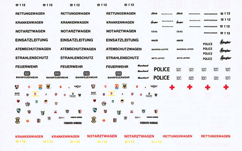 Decal-Set for model tinkers