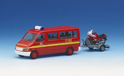 Mercedes-Benz Sprinter Bus with motorcycle trailer