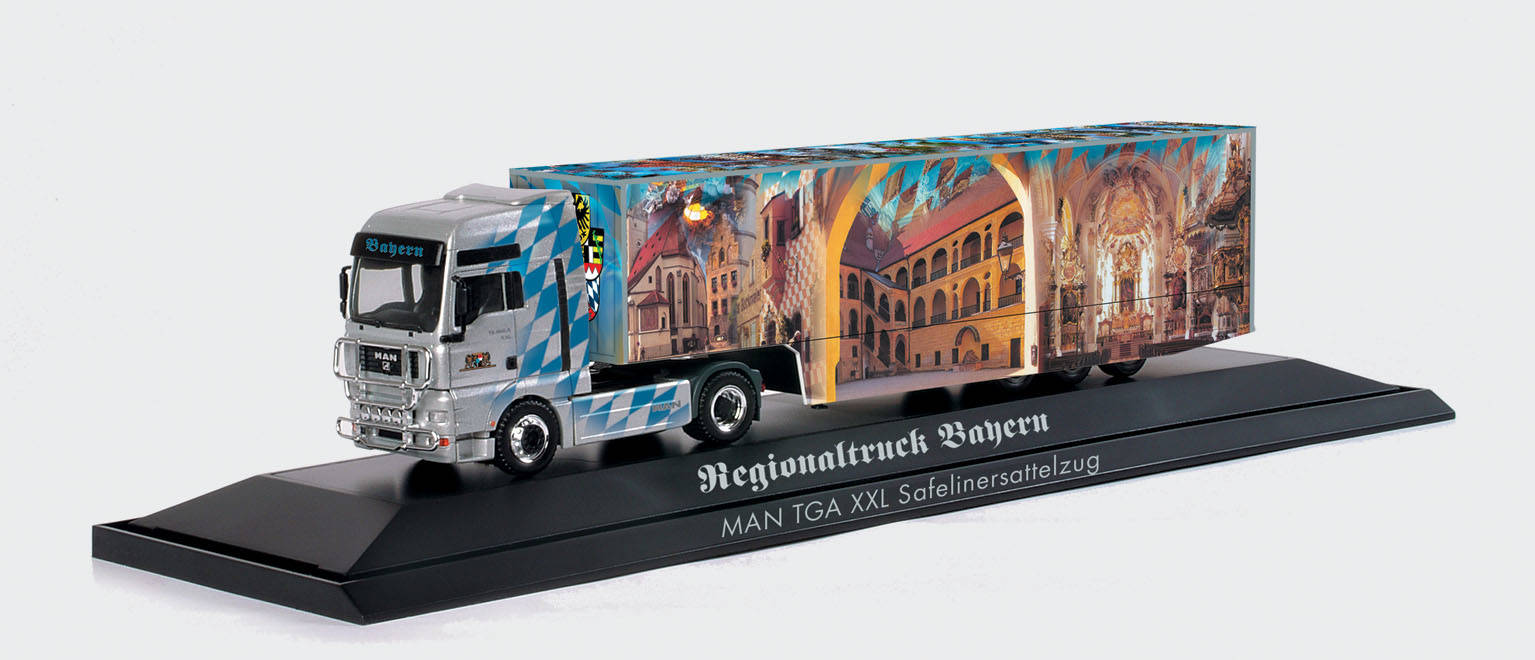 MAN TGA XXL Safeliner semitrailer "Regionaltruck Bavaria"