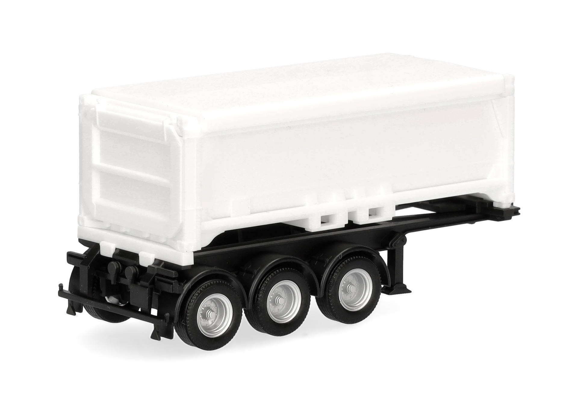 Lkw-Anhänger, Flatbed, weißer Behälter, Spielzeugmodell, Sattelzug-Anhänger