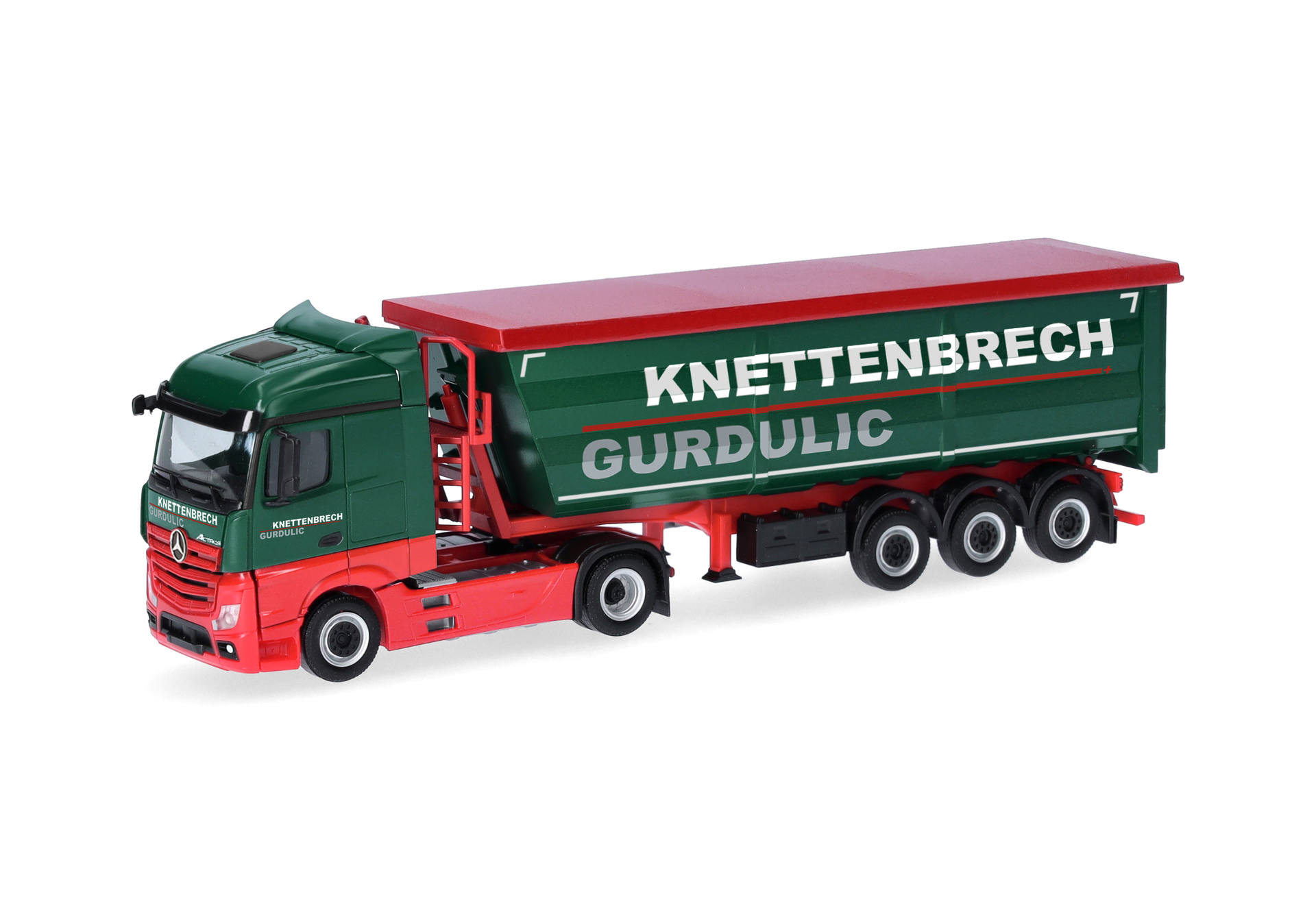 Mercedes Benz Actros steel dump semitrailer truck "Knettenbrech & Gurdulic" (Hesse/Wiesbaden)