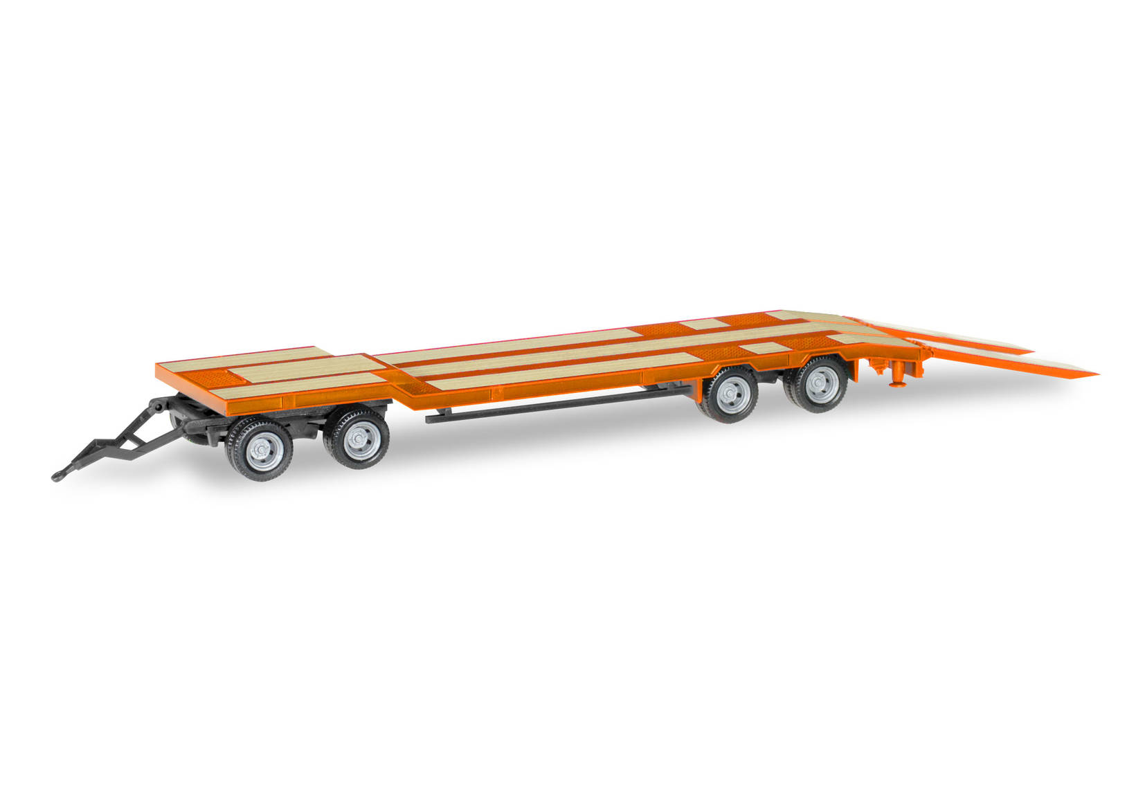 Goldhofer TU 4 construction site trailer, light red orange