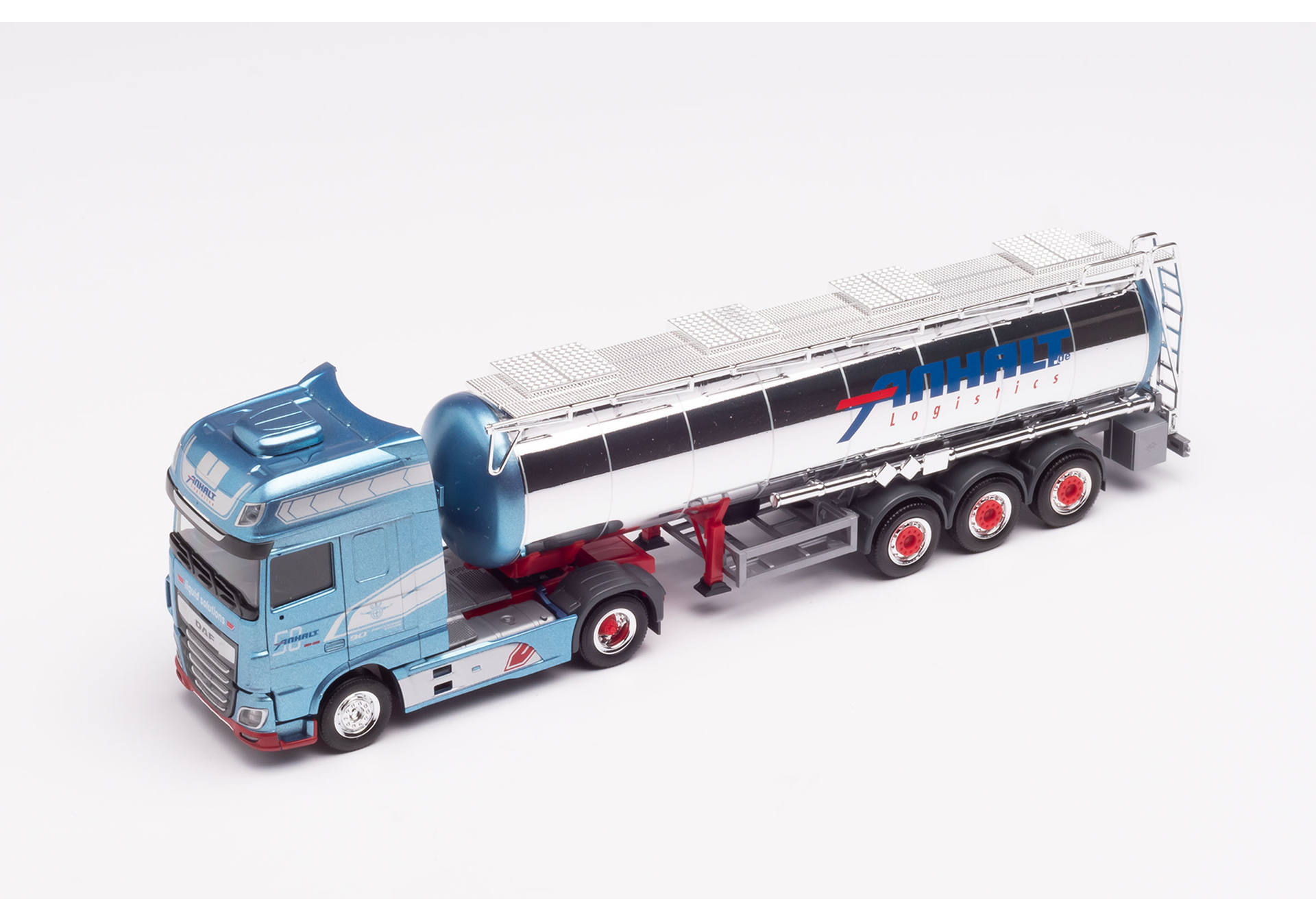 Herpa Daf Xf Ssc Euro Chromtank Sattelzug Anhalt Logistics