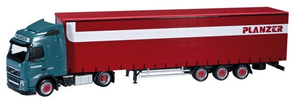 Volvo FH 16 GL Jumbogardinen-Planen saddle train 2A/3A