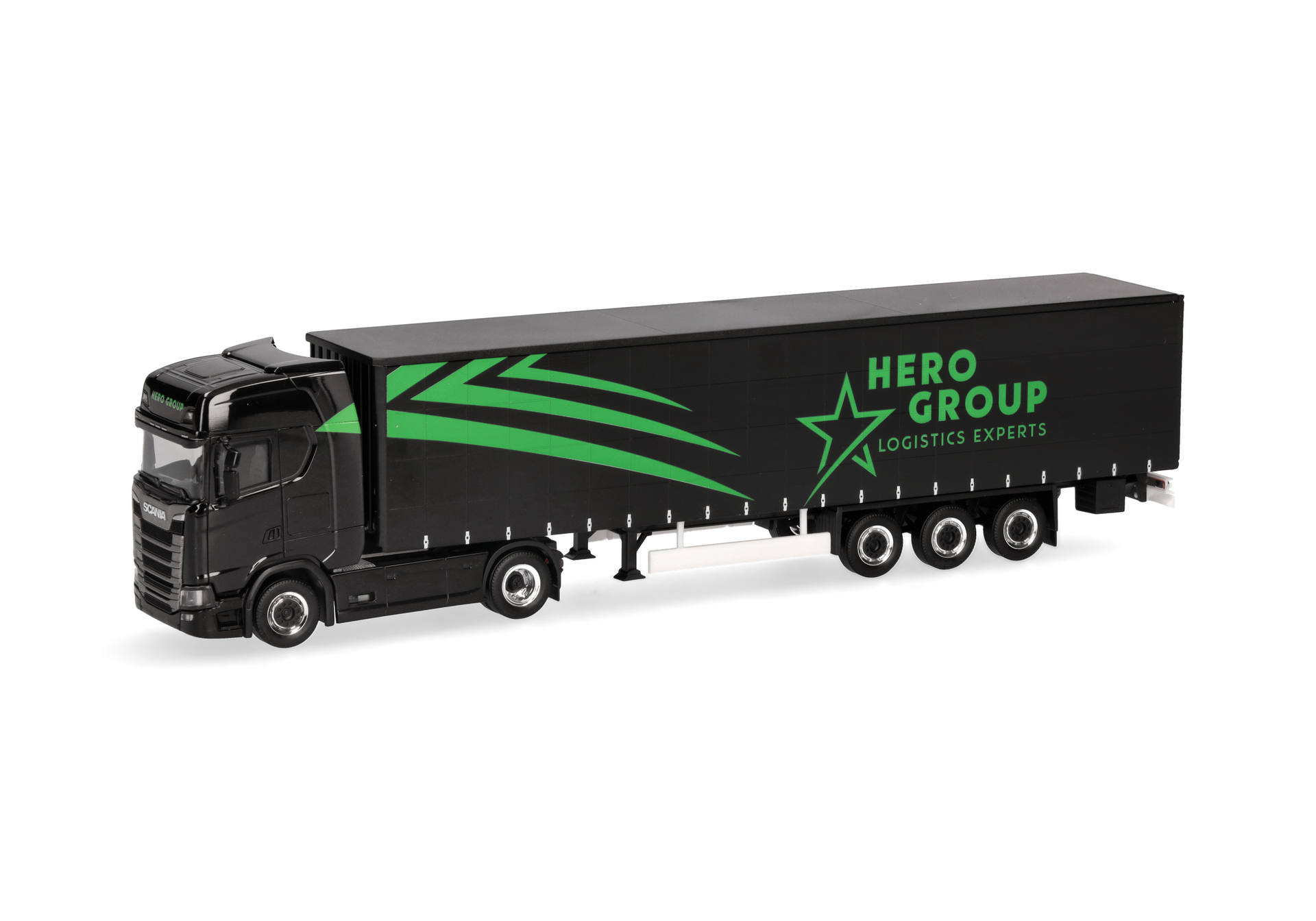 Scania CS 20 HD curtain canvas semitrailer truck "HERO GROUP"