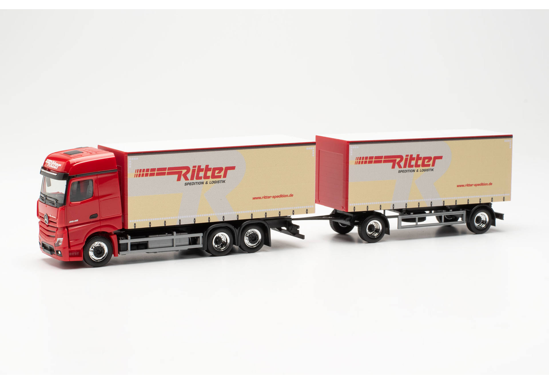 Mercedes-Benz Actros L 18 Bigspace curtain canvas trailer truck "Ritter Spedition & Logistik"