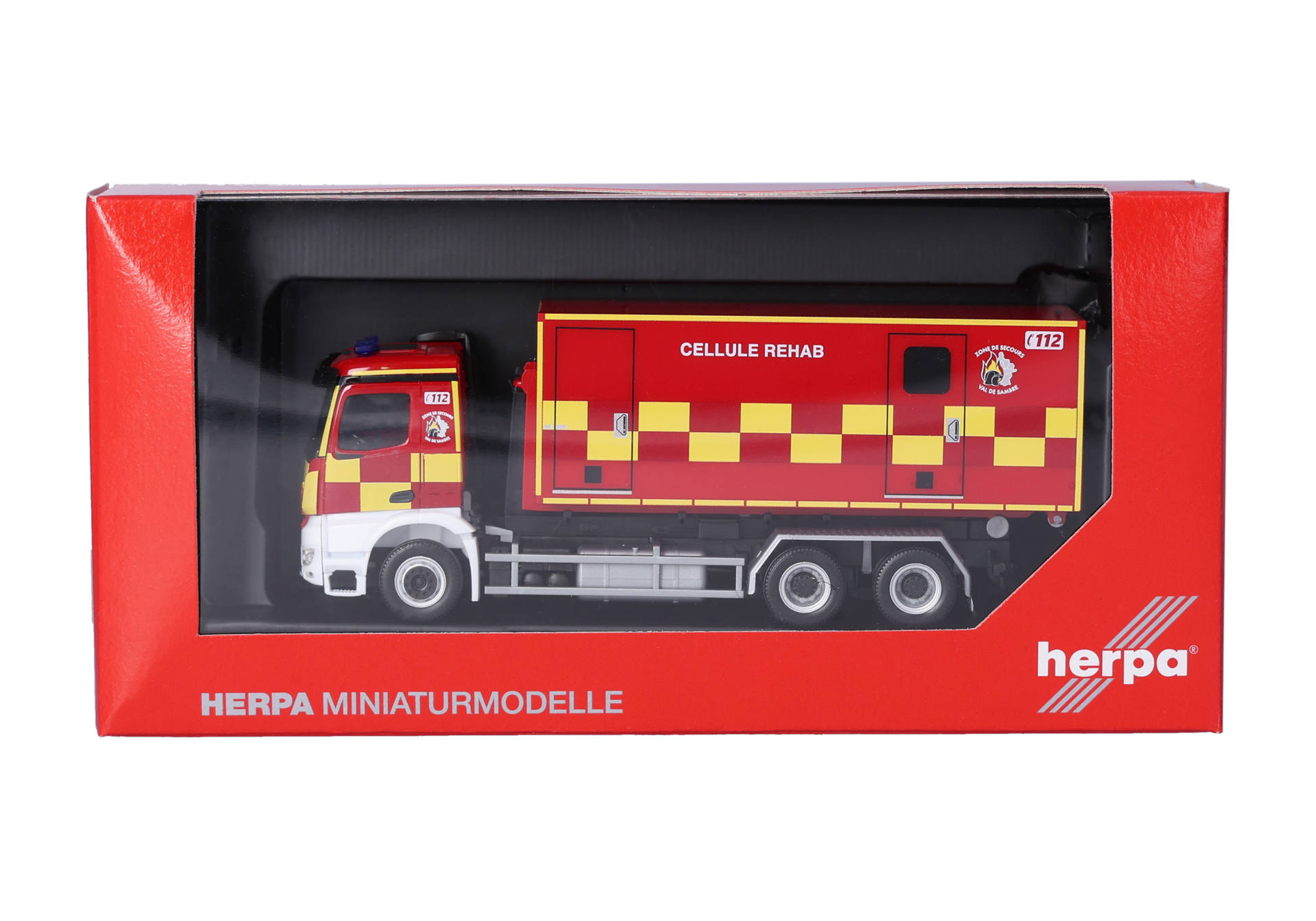 Mercedes-Benz Arocs M interchangeable truck 3axles "Pompiers Cellule Rehab" (Belgium)