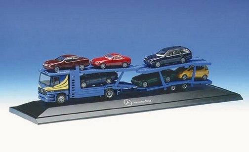 Mercedes-Benz Actros L Auto transporter saddle train 2A/2A equipped with 6 Mercedes car models PC