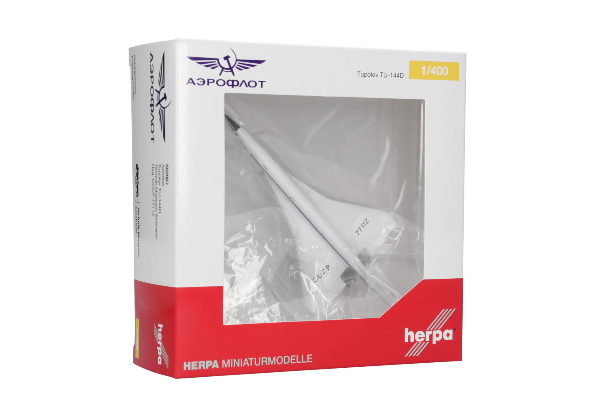 Modell, Miniatur, Flugzeug, TU-144D, 1/400