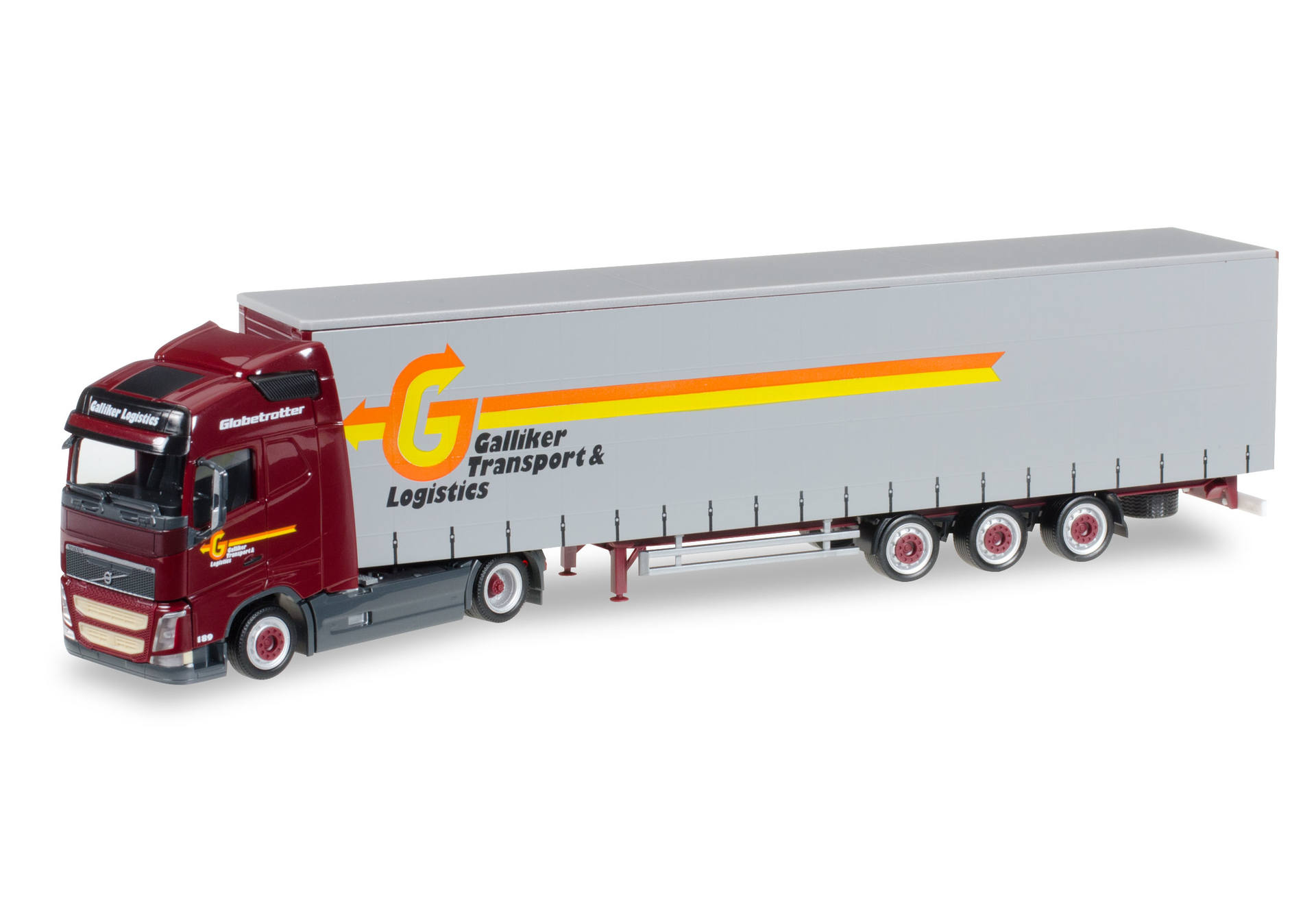 Volvo FH Gl. lowliner semitrailer "Galliker" (CH)