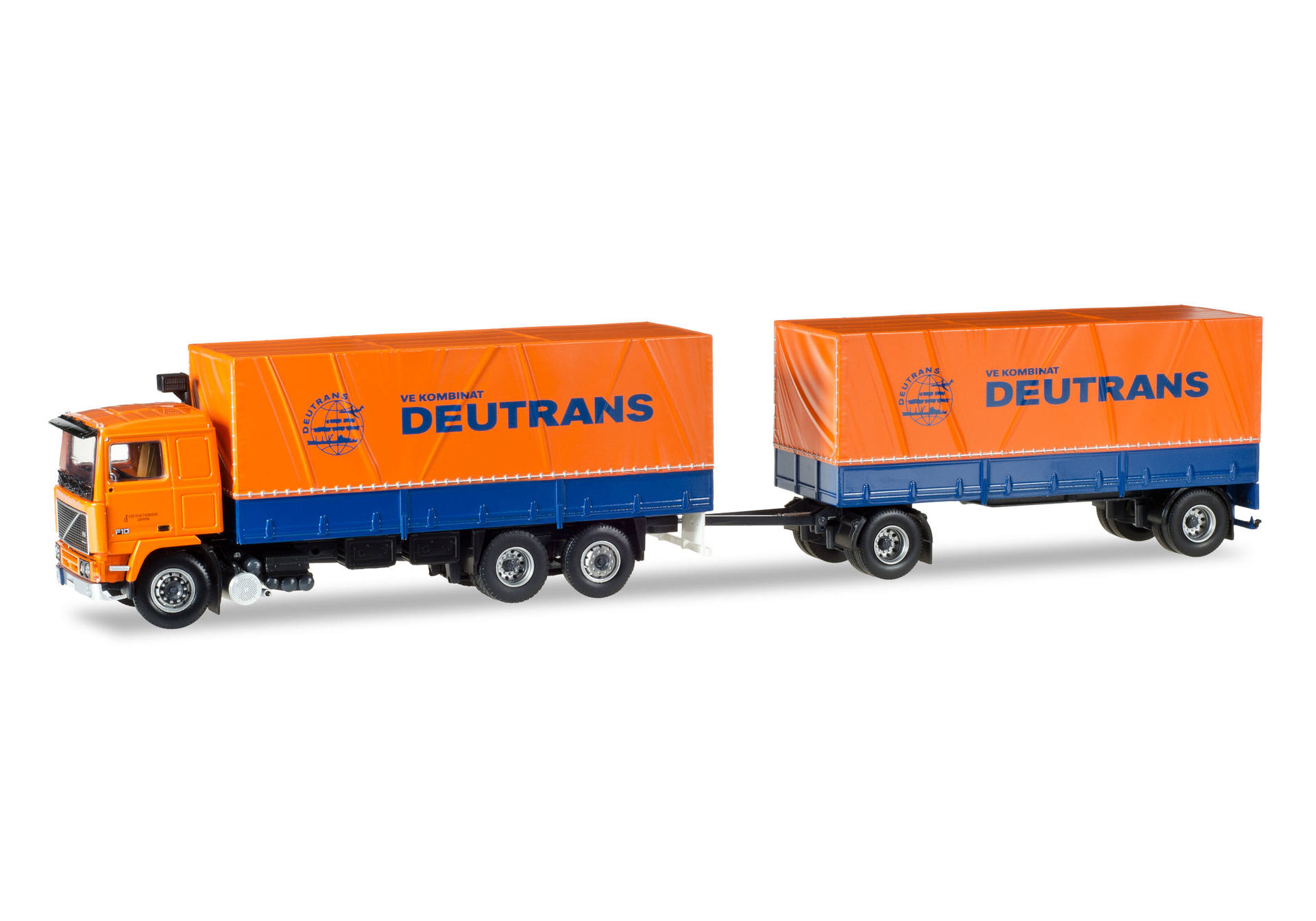 Volvo F 10 canvas cover trailer "Deutrans"