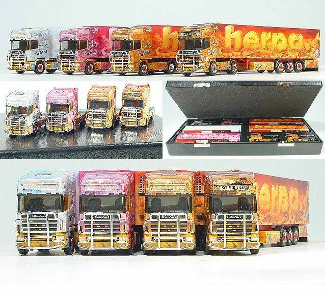 Scania 164 TL refrigerated box semitrailer "Monument four-step print development set"