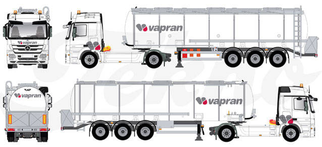 Mercedes-Benz Actros L tank semitrailer "Vapran"
